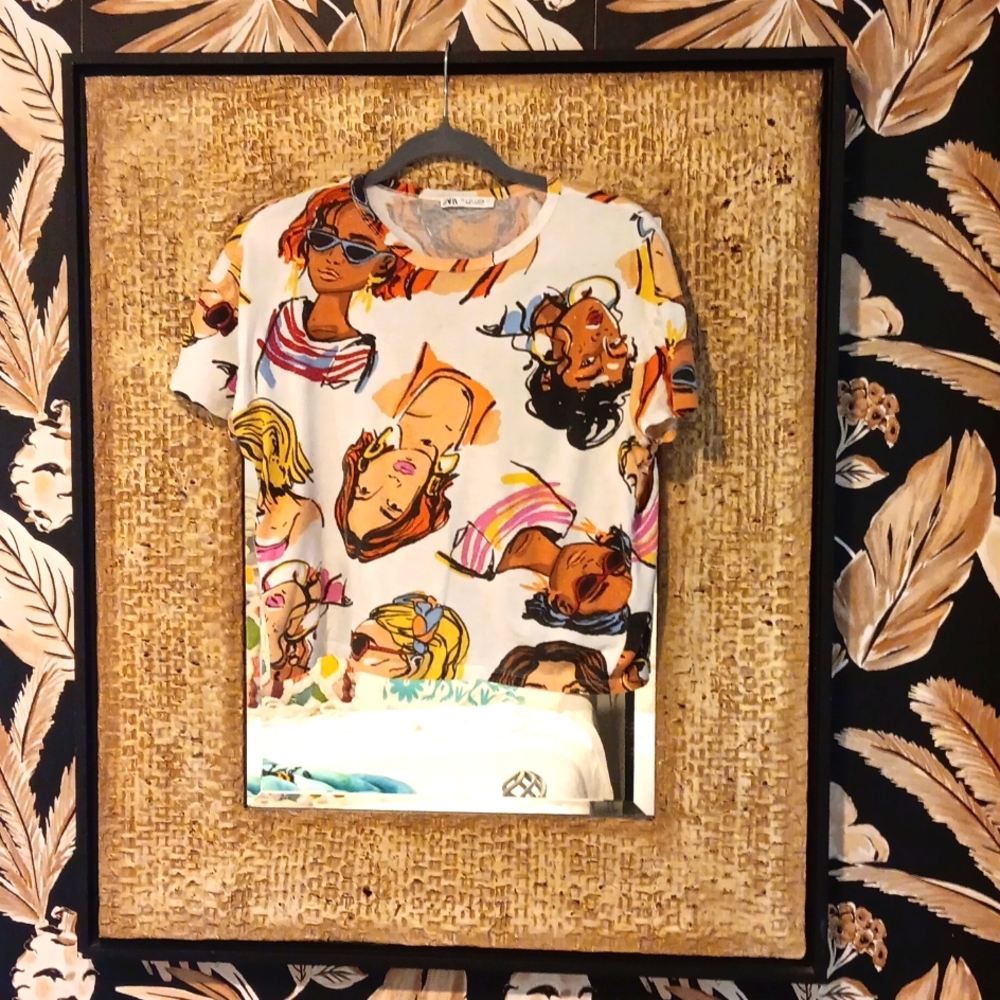 Zara Faces Crop Tee